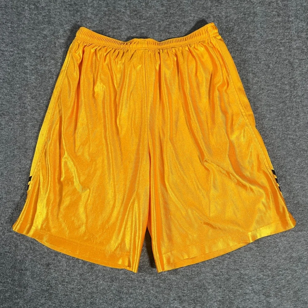 Vintage Adidas 2001 Gold Dazzle Satin Shorts Mens Large Y2K ARB001 213430